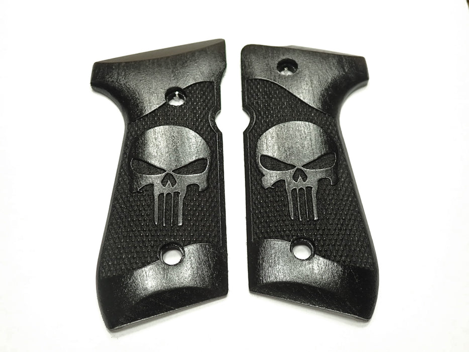 Ebony Punisher #2 Beretta 92fs Grips