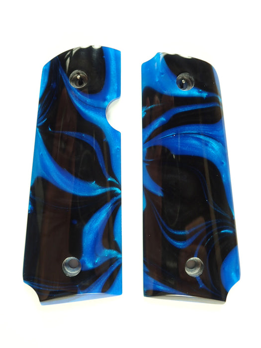 Blue & Black Pearl Rock Island 380 1911 Grips X