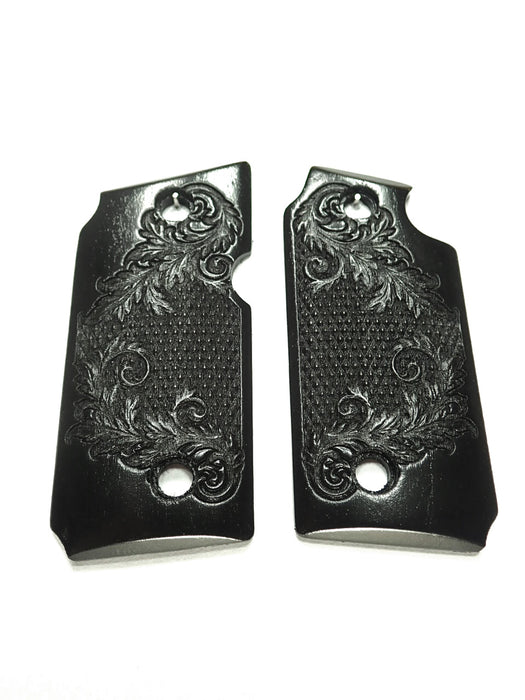 Ebony Floral Checkered Sig Sauer P238 Grips X