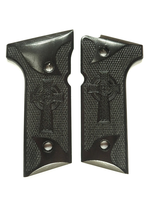Ebony Celtic Cross Beretta 92x, Vertec, M9A3 Grips