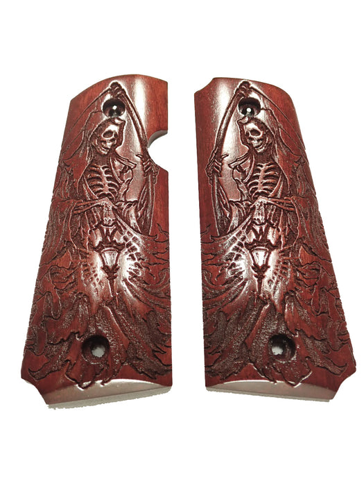 Rosewood Grim Reaper Rock Island 380 1911 Grips X