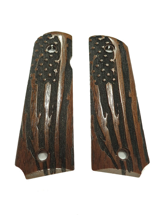 Walnut American Flag Grips Compatible/Replacement for Browning 1911-22 1911-380