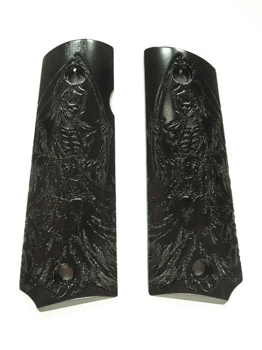 Ebony Grim Reaper Grips Compatible/Replacement for Browning 1911-22 1911-380