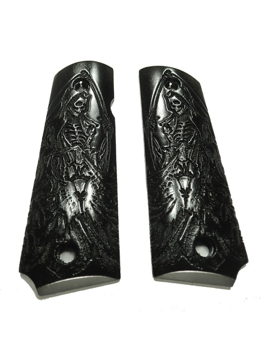 Ebony Grim Reaper Grips Compatible/Replacement for Browning 1911-22 1911-380