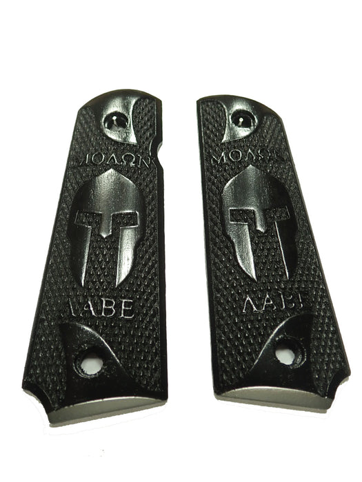 Ebony Molon Labe Spartan Grips Compatible/Replacement for Browning 1911-22 1911-380 X