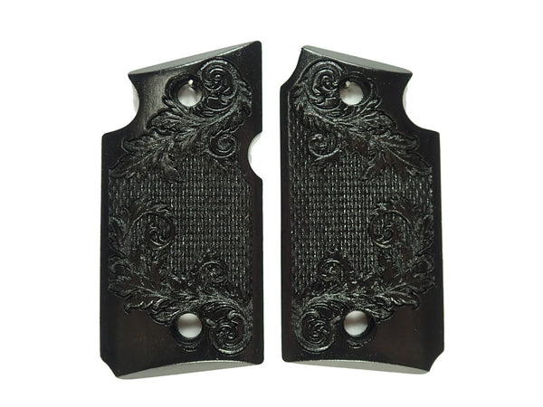 Ebony Floral Checkered Sig Sauer P938 Grips