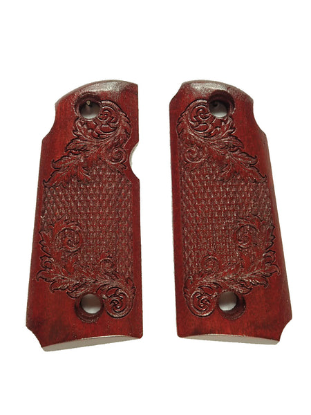 Rosewood Floral Checkered Kimber Micro 380 Grips