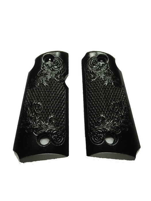 Ebony Floral Checkered Kimber Micro 380 Grips