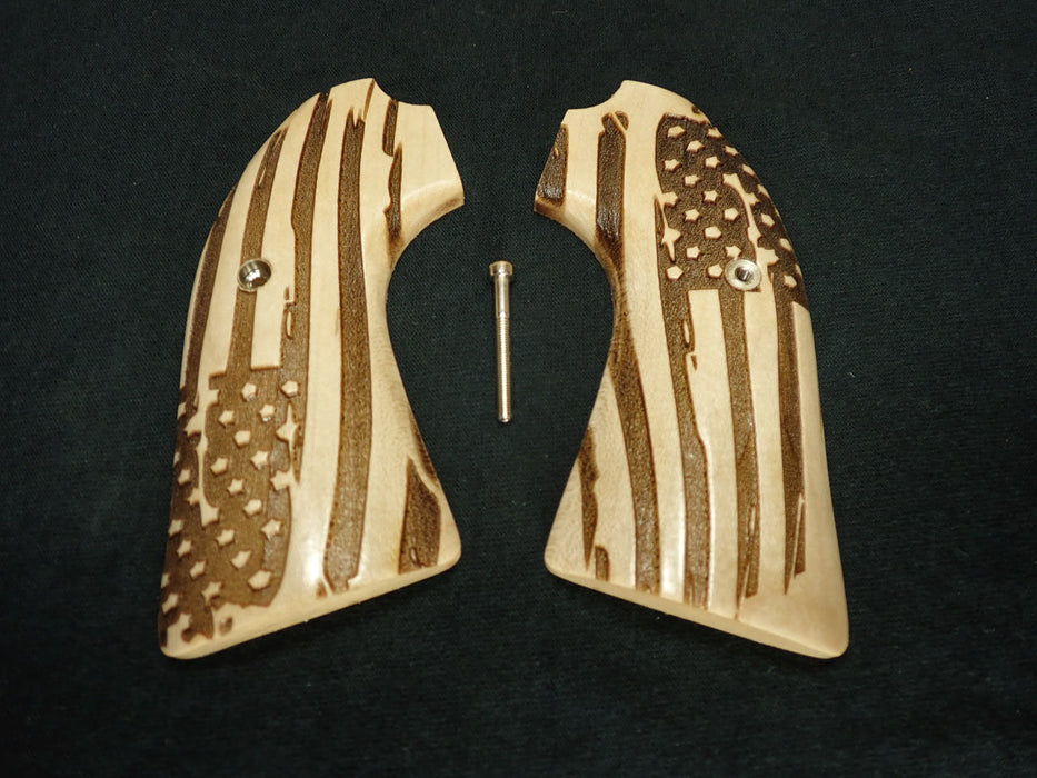 Maple American Flag Ruger Vaquero Bisley Grips X