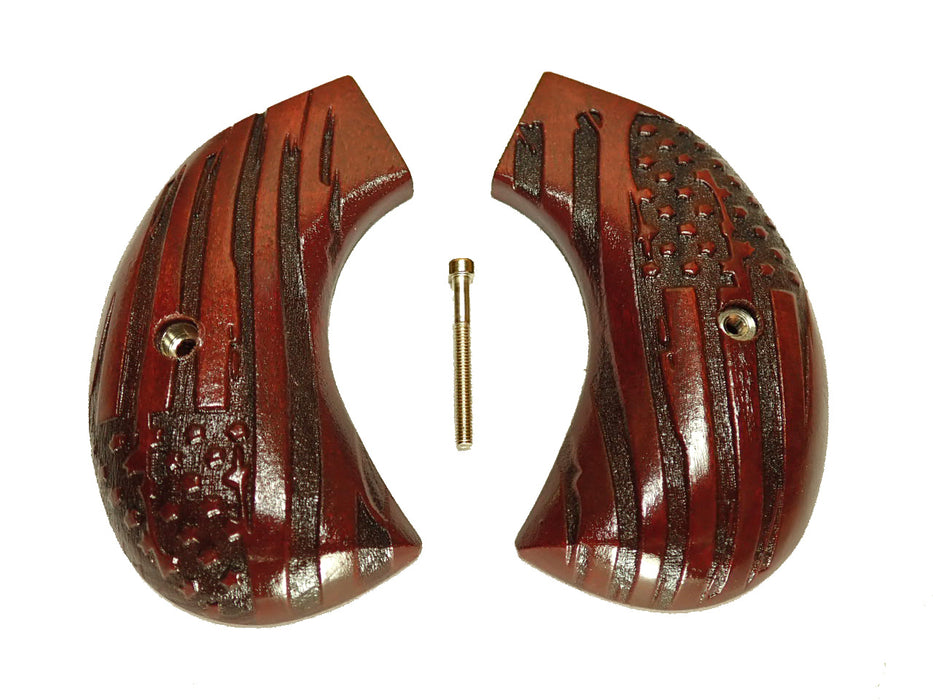 Rosewood American Flag Ruger Vaquero Birdshead Grips X