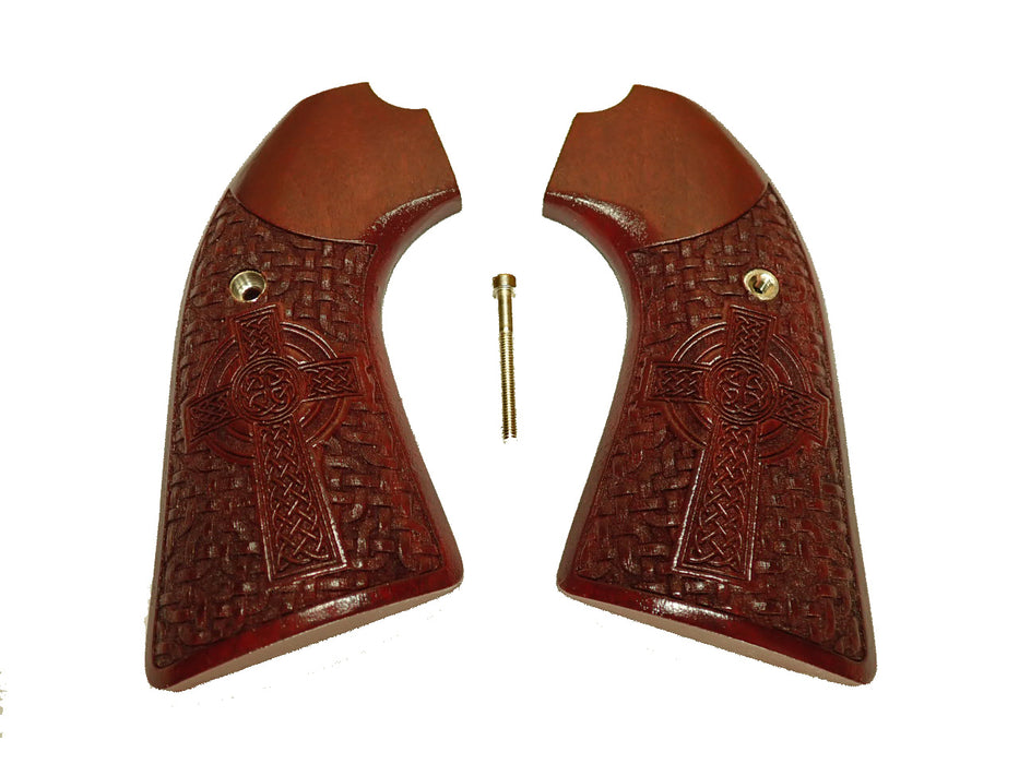 Rosewood Braided Celtic Cross Ruger Vaquero Bisley Grips X