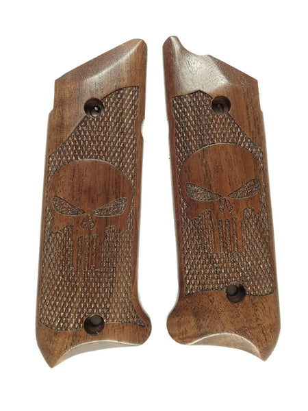 Walnut Punisher Ruger Mark IV Grips Checkered Engraved Textured #2