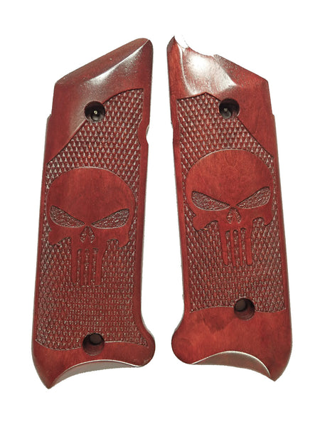--Rosewood Punisher Ruger Mark IV Grips Checkered Engraved Textured #2