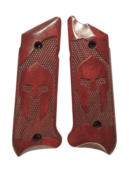 --Rosewood Spartan Ruger Mark IV Grips Checkered Engraved Textured