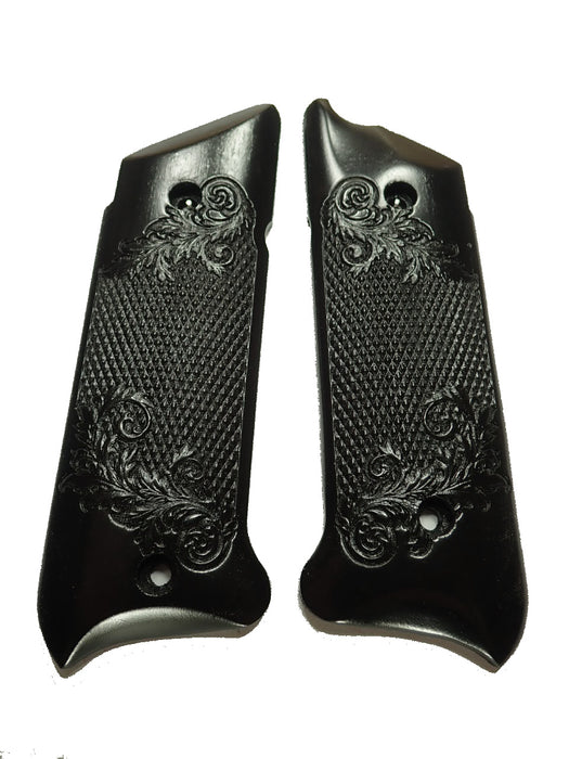 Ebony Floral Checkered Ruger Mark IV Grips