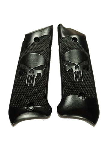 --Ebony Punisher Ruger Mark IV Grips Checkered Engraved Textured #2