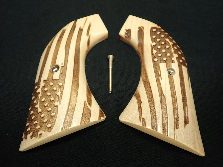 Maple American Flag Ruger Super Blackhawk Grips