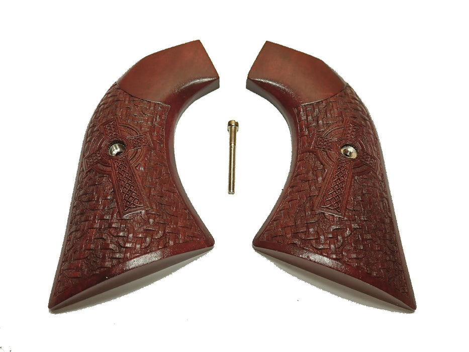 Rosewood Braided Celtic Cross Ruger Super Blackhawk Grips X