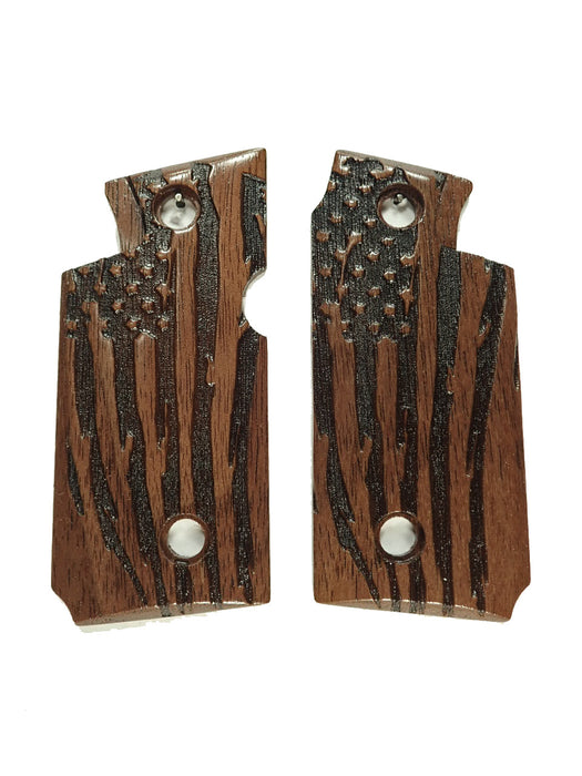Walnut American Flag Springfield Armory 911 .380 Grips