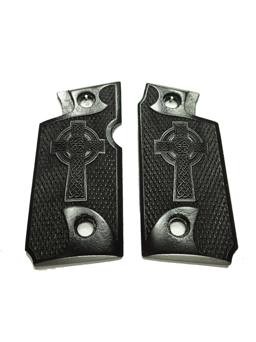 Ebony Celtic Cross Springfield Armory 911 .380 Grips X