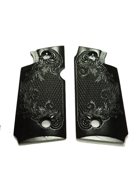 Ebony Floral Checkered Springfield Armory 911 .380 Grips