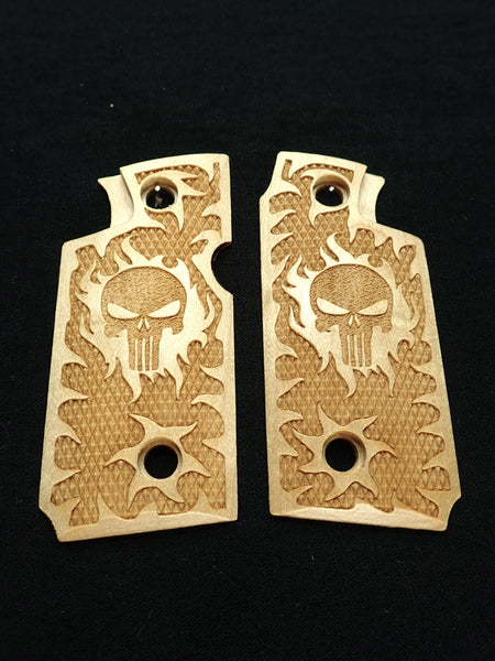 --Maple Punisher Springfield Armory 911 .380 Grips #1