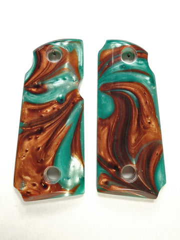 Copper & Turquoise Pearl Kimber Micro 380 Grips