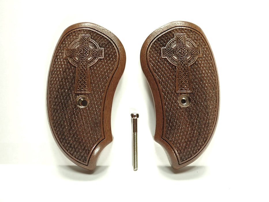Walnut Celtic Cross Bond Arms Derringer Grips
