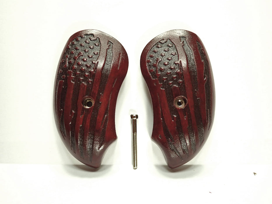 Rosewood American Flag Extended Bond Arms Derringer Grips