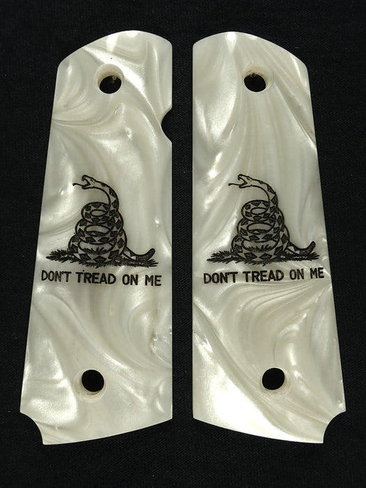 Pearl Don't Tread on Me 1911 Grips (Full Size)