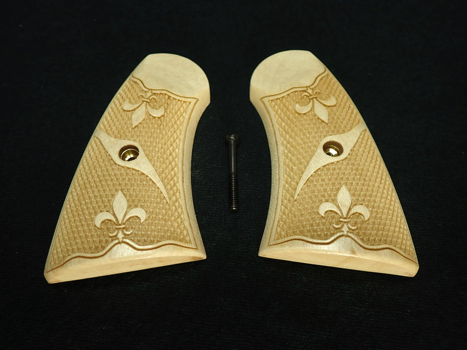 Maple Fleur De Lis Uberti Schofield Grips