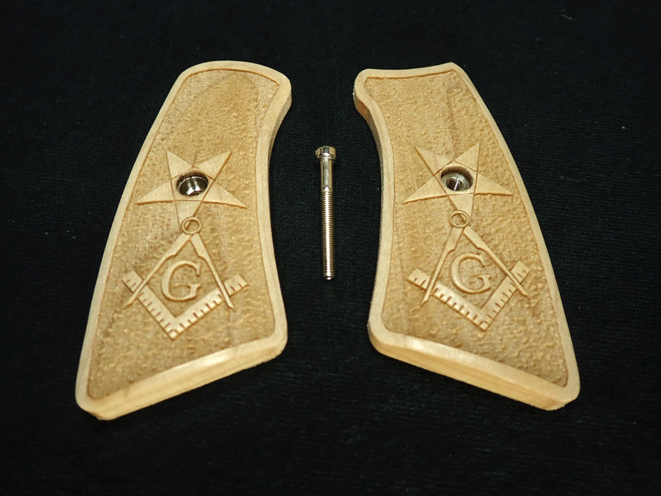Maple Masonic Ruger Gp100 Grip Inserts X