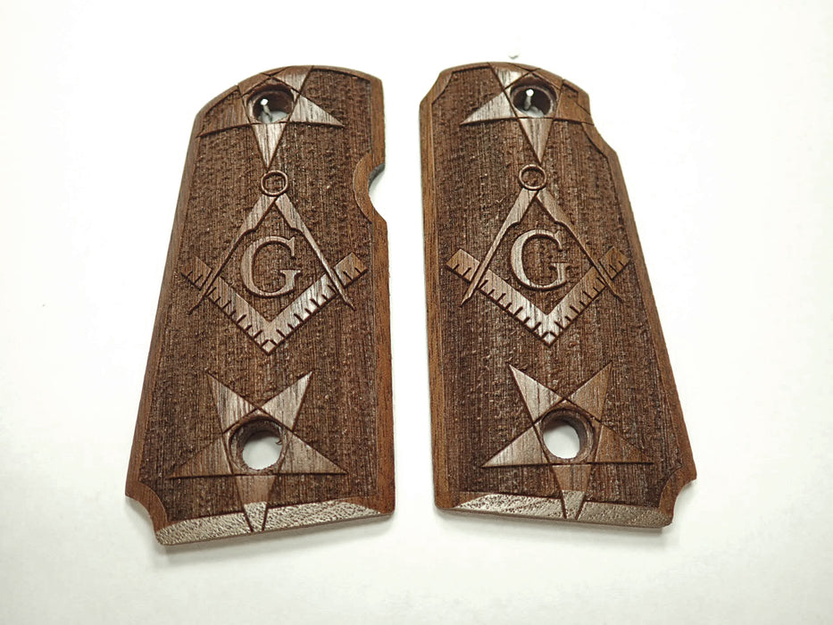 Walnut Masonic Kimber Micro 9 Grips