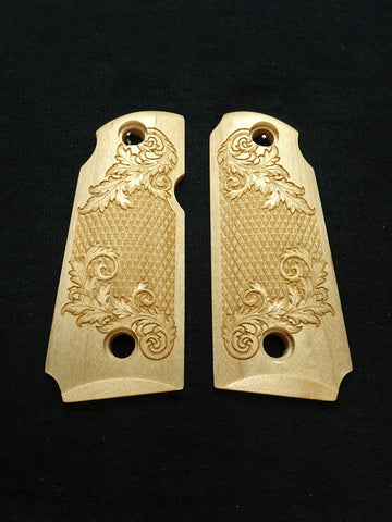 --Maple Floral Checker Kimber Micro 380 Grips