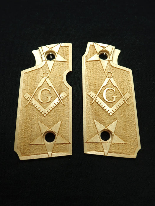 Maple Masonic Springfield Armory 911 .380 Grips