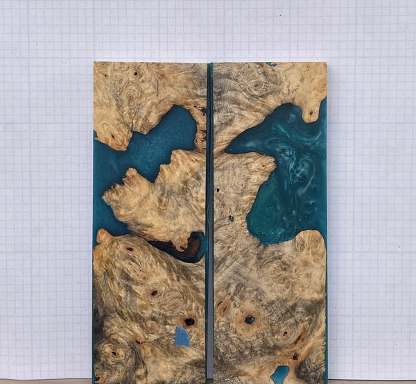Buckeye Burl & Blue Pearl Custom Scales #012