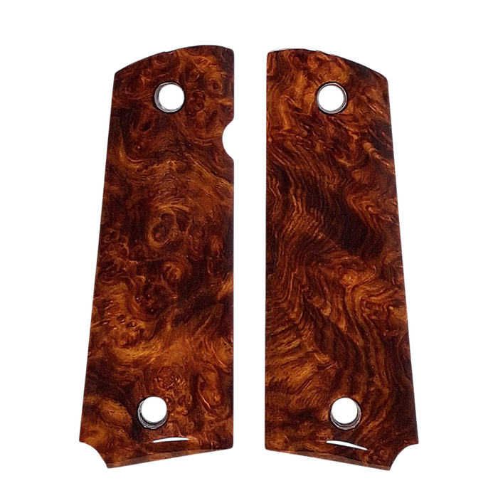 Honduran Rosewood Burl Full Size 1911 Grips