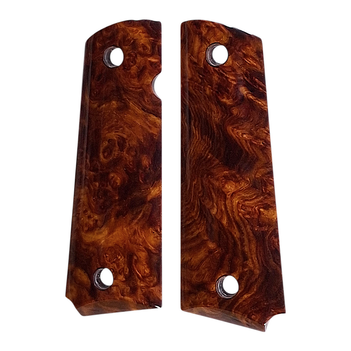 Honduran Rosewood Burl Full Size 1911 Grips