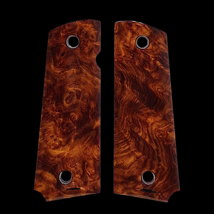 Honduran Rosewood Burl Full Size 1911 Grips