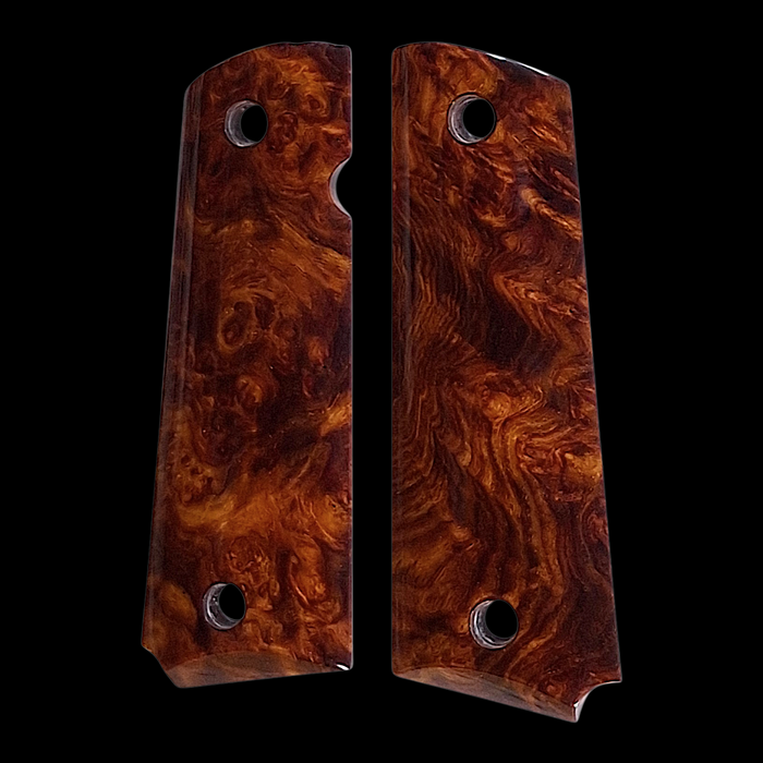Honduran Rosewood Burl Full Size 1911 Grips