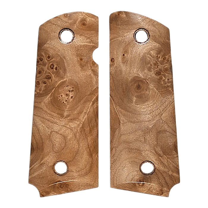 Finished Maple Burl 1911 Grips (Compact) #1
