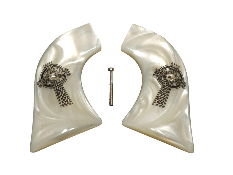 Pearl Celtic Cross Ruger New Vaquero Grips
