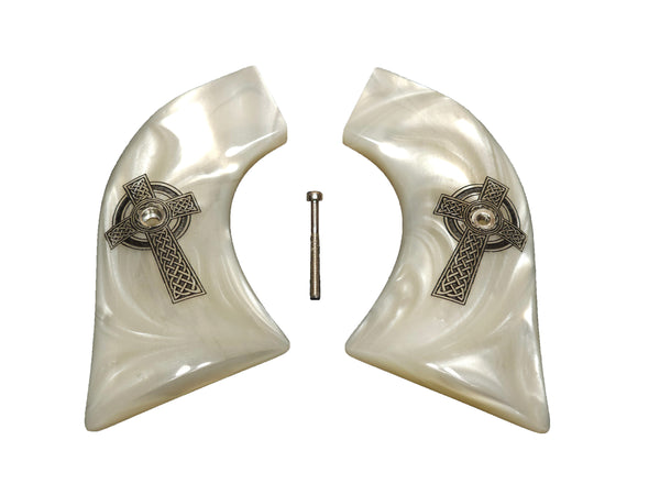 Pearl Celtic Cross Ruger New Vaquero Grips