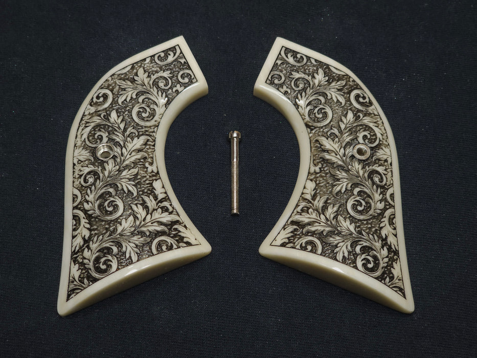 Ivory Floral Scroll Ruger Vaquero/Blackhawk/Wrangler Grips