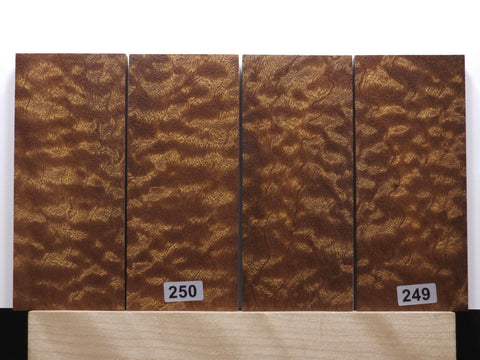 Quilted Sapele Wood Custom scales #249,#250