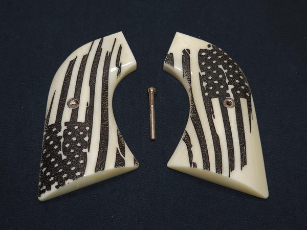 Faux Ivory American Flag Ruger New Vaquero Grips
