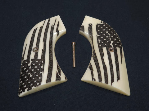 Ivory American Flag Ruger New Vaquero Grips