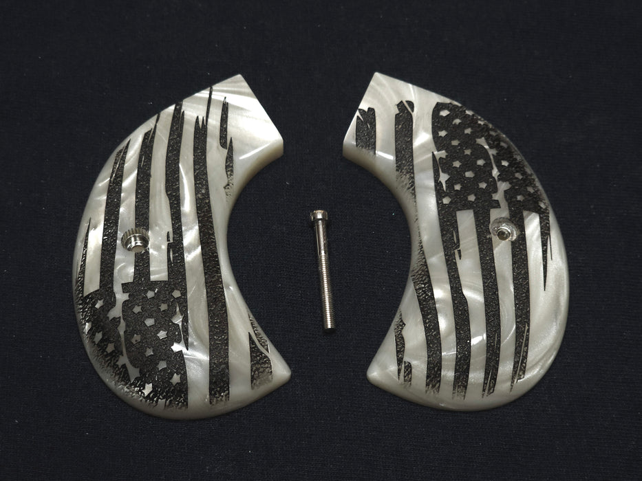 Pearl American Flag Ruger Vaquero Birdshead Grips