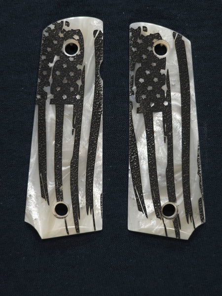 Pearl American Flag Grips Compatible/Replacement for Browning 1911-22 1911-380
