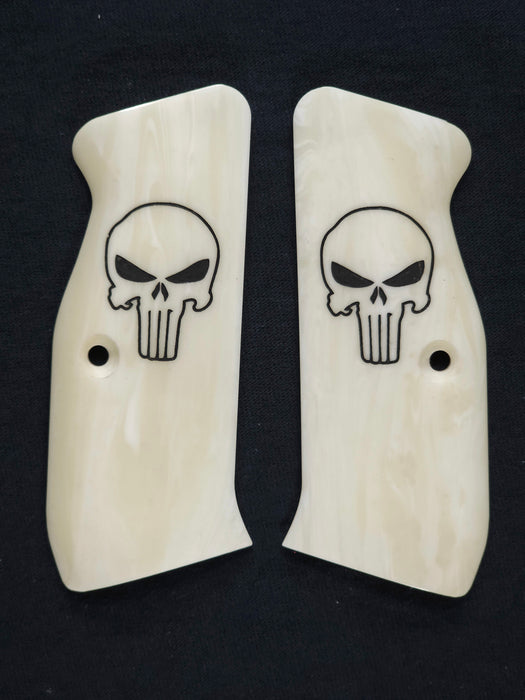 Faux Ivory Punisher CZ-75 Grips